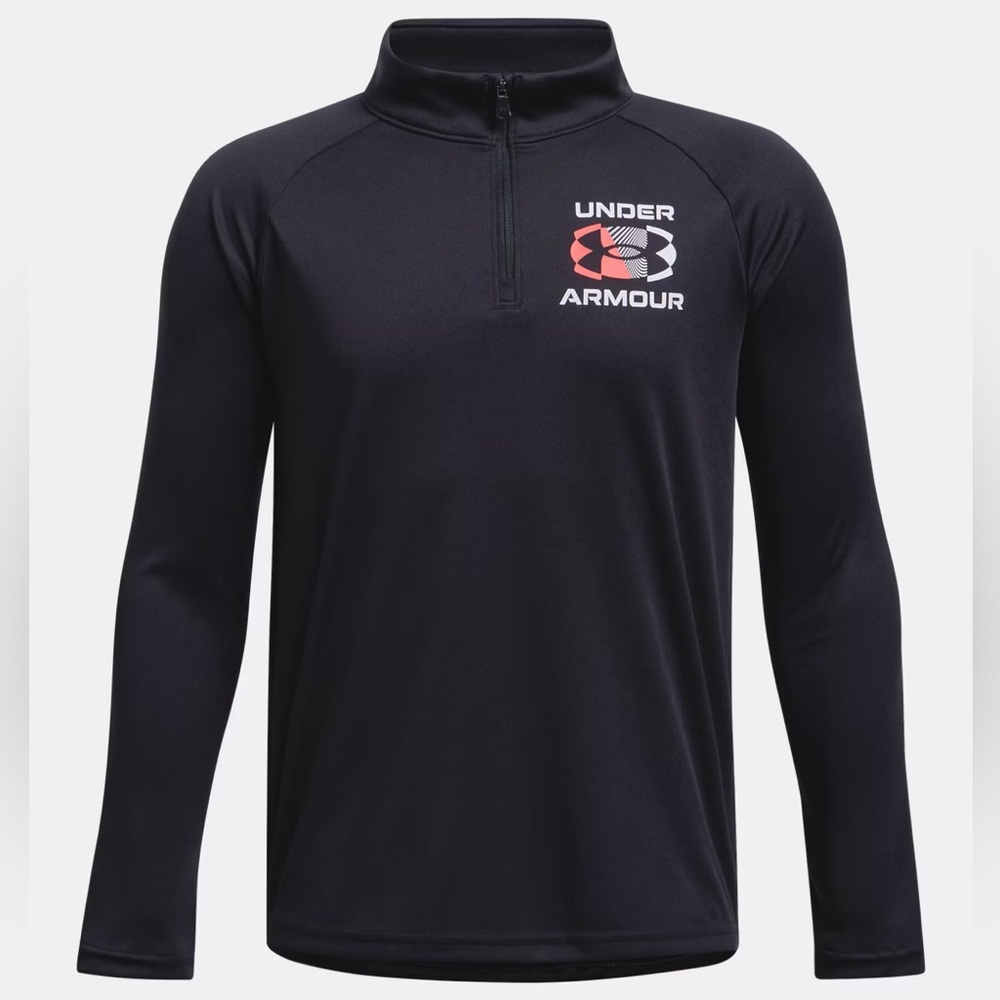 Under Armour Youth Small Black Velocity Tech 1/4 Zip‎ Pullover Top